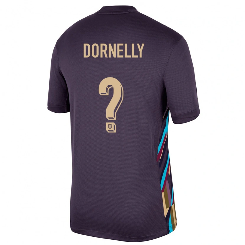 Danxen Homem Camisola Inglaterra James Dornelly #0 Passa Escura Alternativa 24-26 Camisa