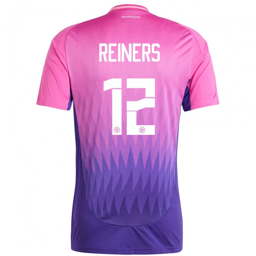 Danxen Homem Camisola Alemanha Leonard Reiners #12 Rosa Roxo Alternativa 24-26 Camisa