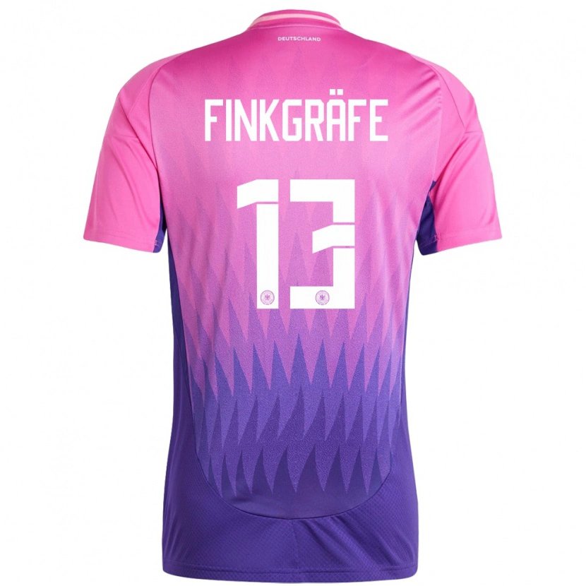Danxen Homem Camisola Alemanha Max Finkgräfe #13 Rosa Roxo Alternativa 24-26 Camisa