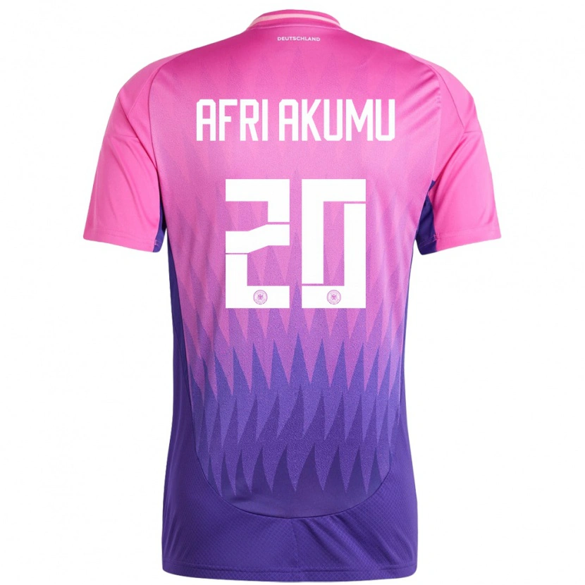 Danxen Homem Camisola Alemanha Maik Afri Akumu #20 Rosa Roxo Alternativa 24-26 Camisa