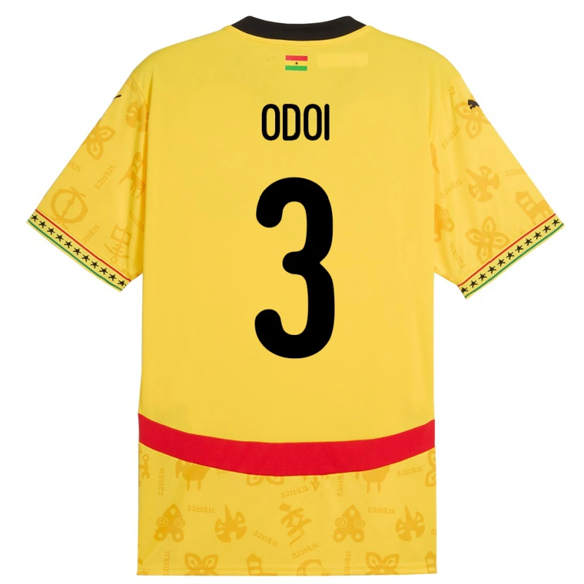 Danxen Homem Camisola Gana Denis Odoi #3 Amarelo Alternativa 24-26 Camisa