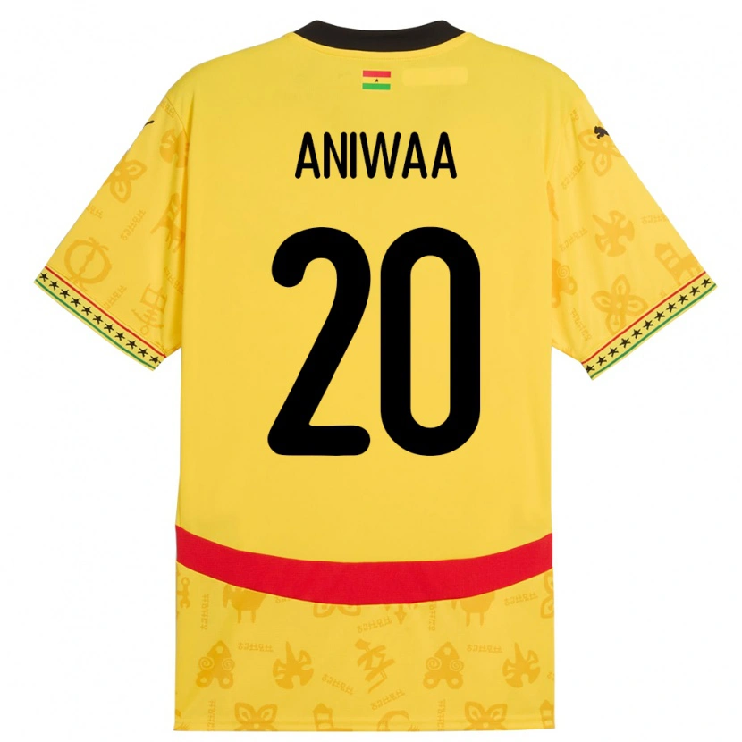 Danxen Homem Camisola Gana Louisa Aniwaa #20 Amarelo Alternativa 24-26 Camisa