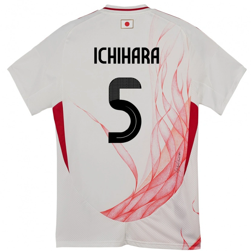Danxen Homem Camisola Japão Rion Ichihara #5 Branco Alternativa 24-26 Camisa