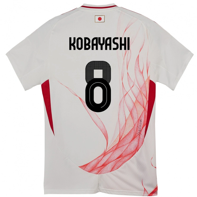 Danxen Homem Camisola Japão Shimon Kobayashi #8 Branco Alternativa 24-26 Camisa