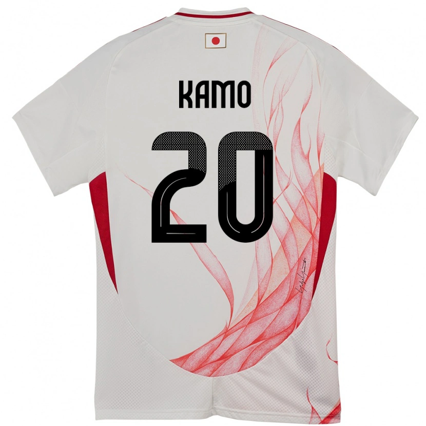 Danxen Homem Camisola Japão Yuito Kamo #20 Branco Alternativa 24-26 Camisa