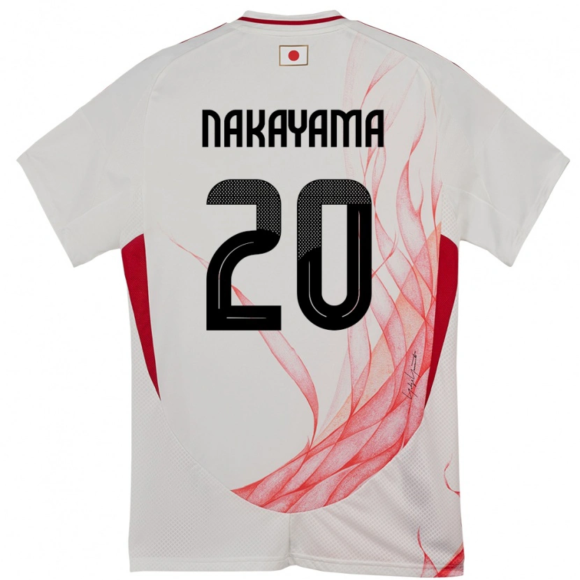 Danxen Homem Camisola Japão Yuta Nakayama #20 Branco Alternativa 24-26 Camisa