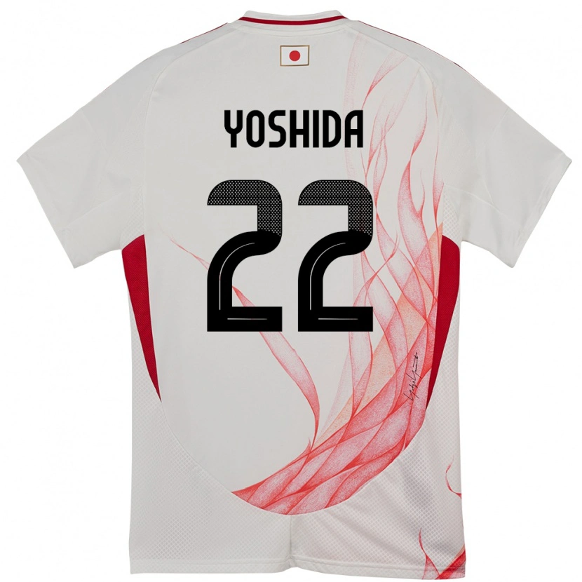 Danxen Homem Camisola Japão Maya Yoshida #22 Branco Alternativa 24-26 Camisa