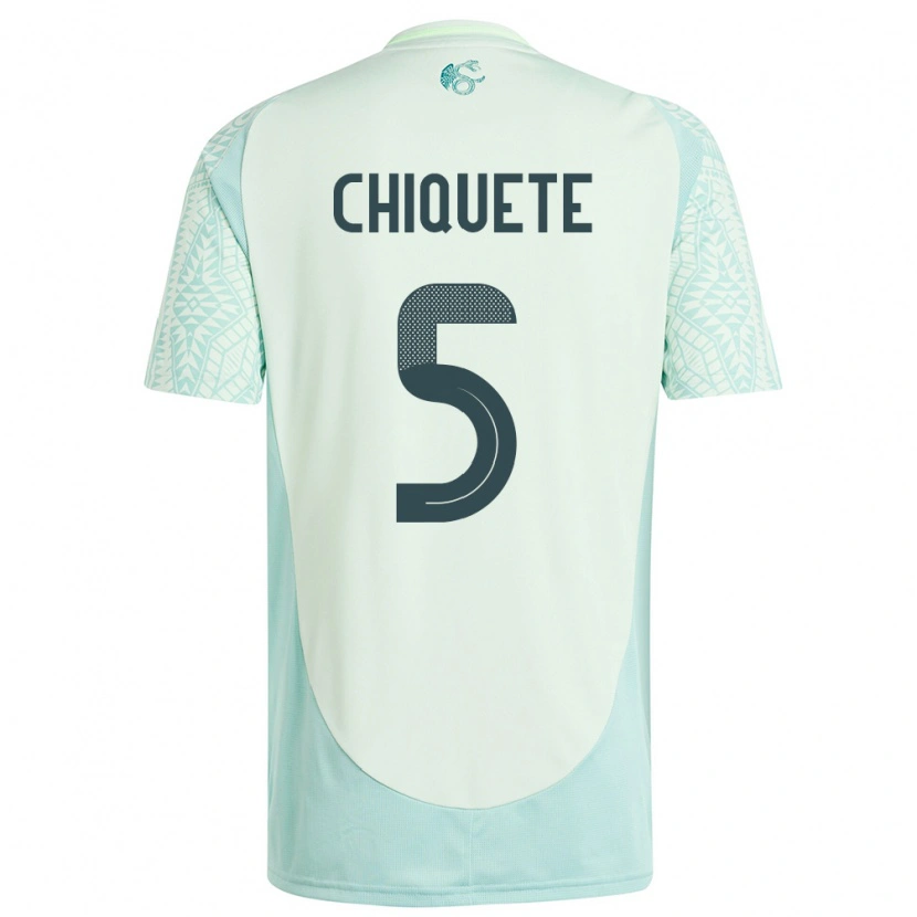 Danxen Homem Camisola México Jesús Orozco Chiquete #5 Linho Verde Alternativa 24-26 Camisa