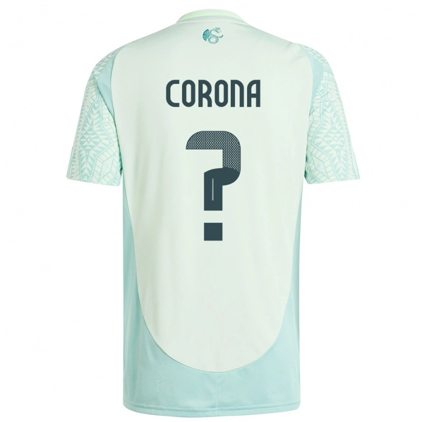 Danxen Homem Camisola México Michael Corona #0 Linho Verde Alternativa 24-26 Camisa