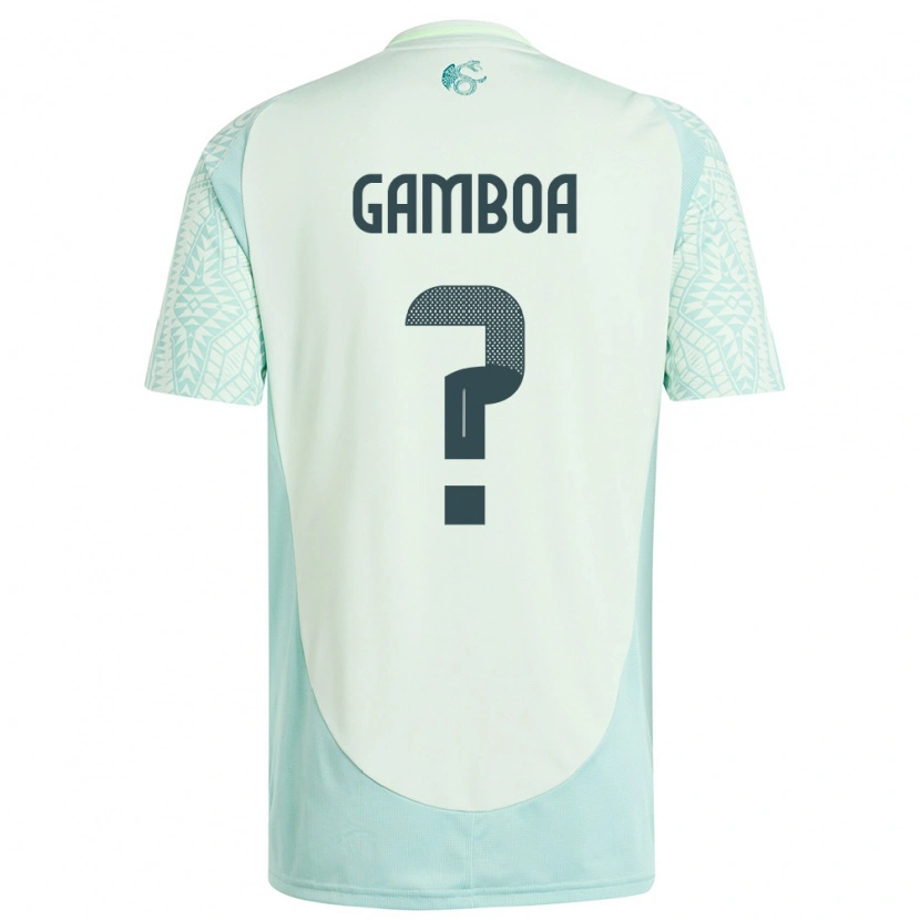 Danxen Homem Camisola México Luis Gamboa #0 Linho Verde Alternativa 24-26 Camisa