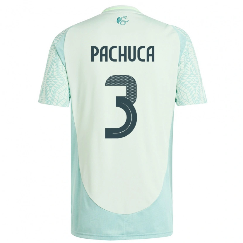 Danxen Homem Camisola México José Pachuca #3 Linho Verde Alternativa 24-26 Camisa