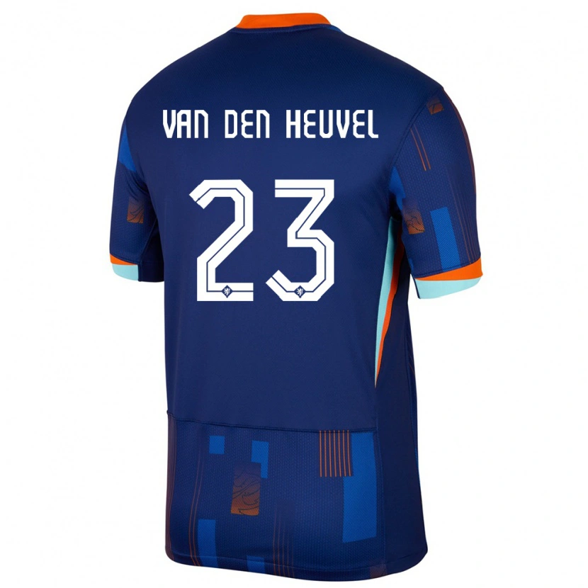 Danxen Homem Camisola Países Baixos Dani Van Den Heuvel #23 Azul Alternativa 24-26 Camisa