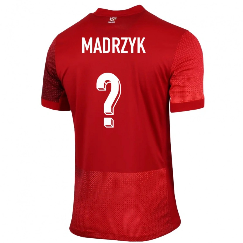 Danxen Homem Camisola Polónia Jakub Madrzyk #0 Vermelho Alternativa 24-26 Camisa