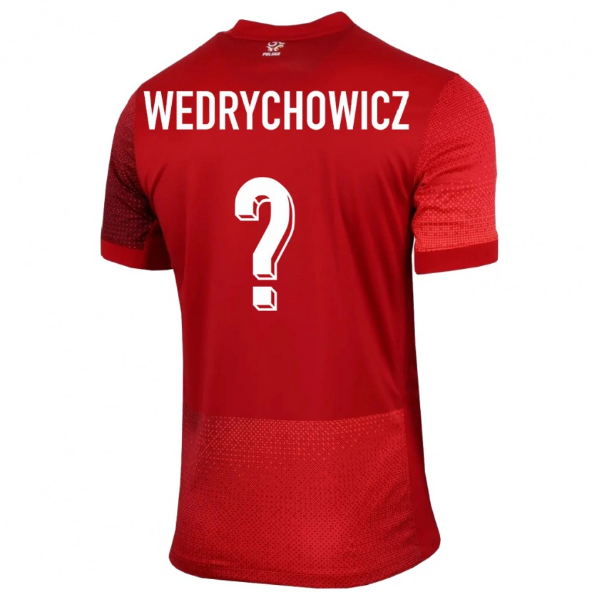 Danxen Homem Camisola Polónia Karol Wedrychowicz #0 Vermelho Alternativa 24-26 Camisa