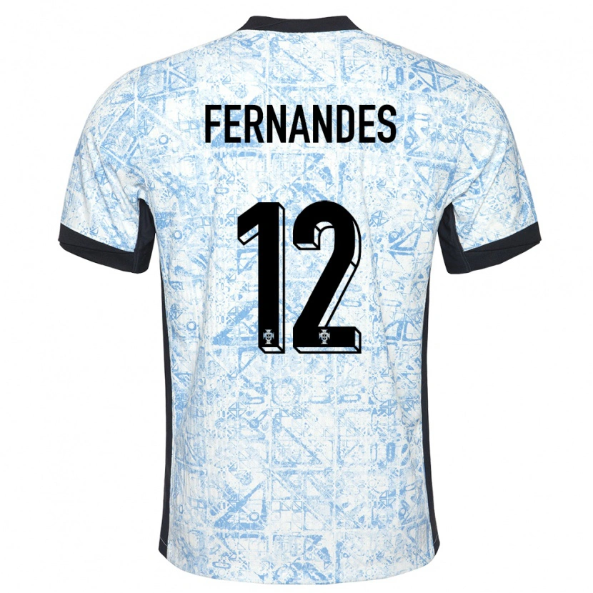 Danxen Homem Camisola Portugal Diogo Fernandes #12 Azul Creme Alternativa 24-26 Camisa