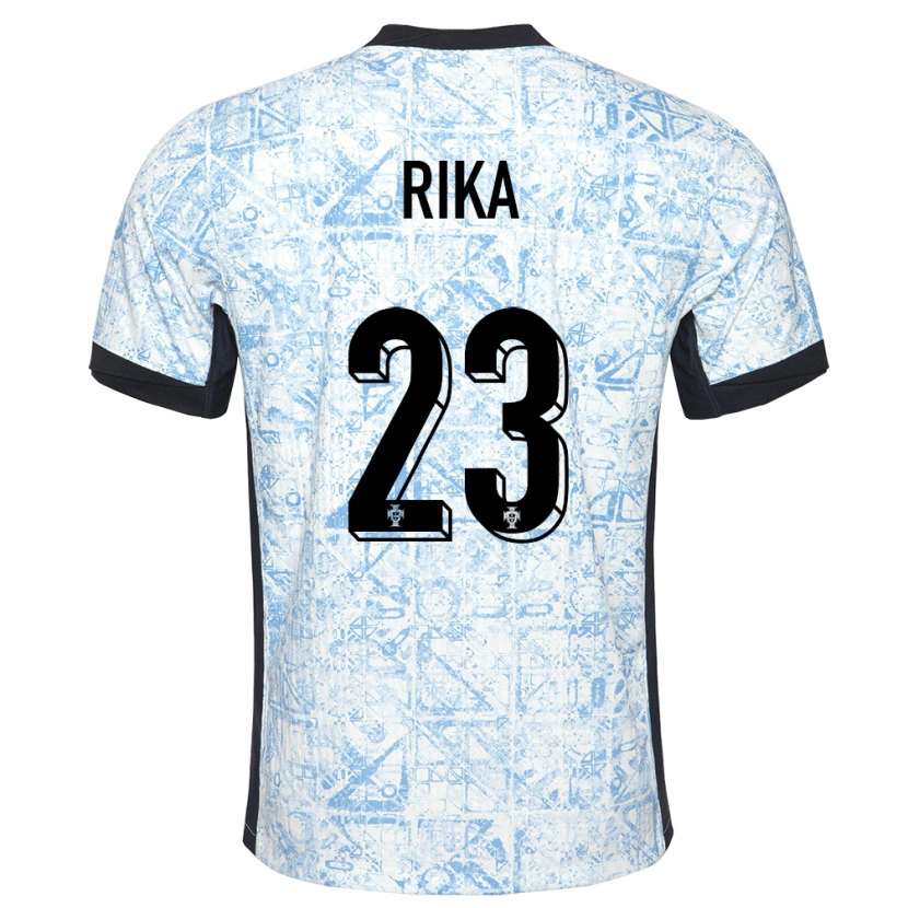 Danxen Homem Camisola Portugal Rika #23 Azul Creme Alternativa 24-26 Camisa