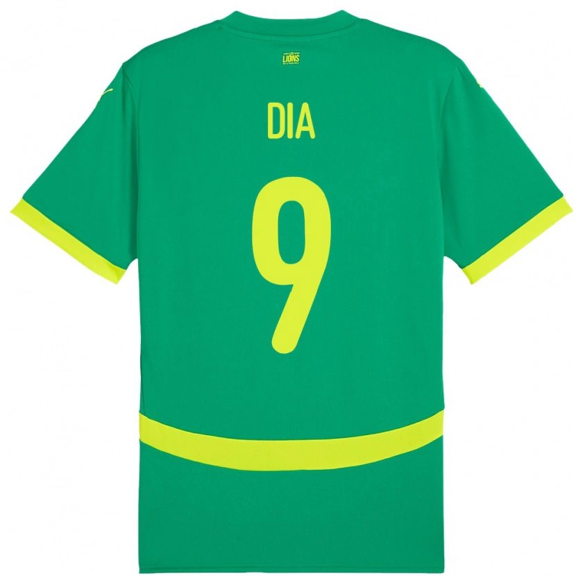 Danxen Homem Camisola Senegal Boulaye Dia #9 Verde Alternativa 24-26 Camisa
