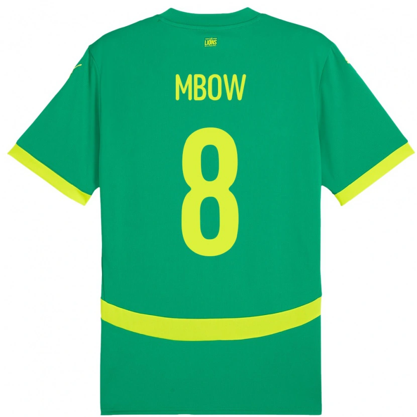 Danxen Homem Camisola Senegal Mamadou Mbow #8 Verde Alternativa 24-26 Camisa