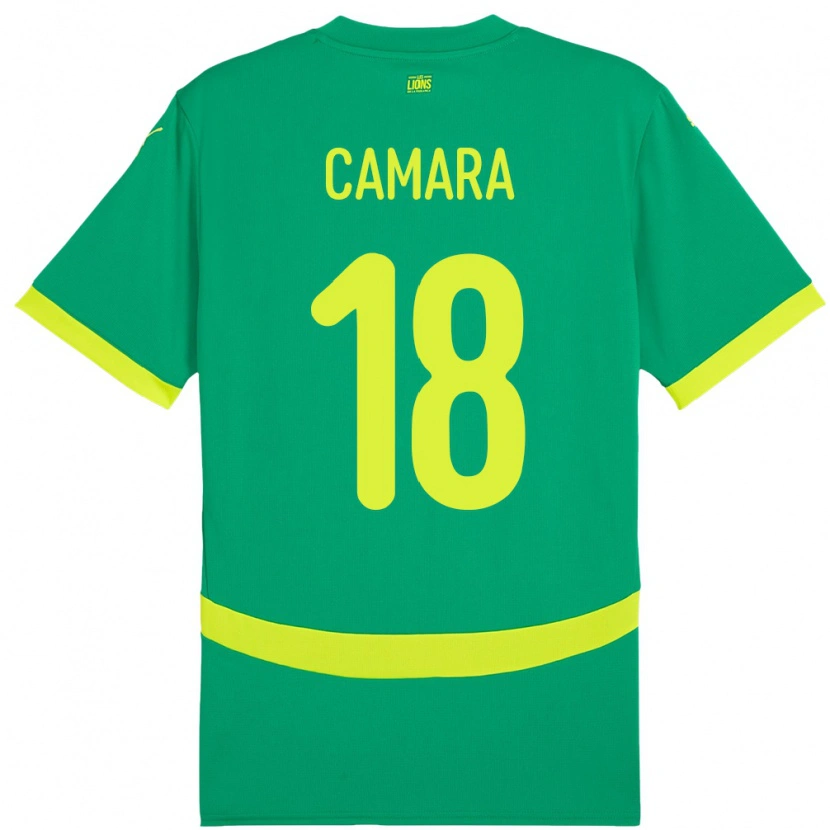 Danxen Homem Camisola Senegal Meta Camara #18 Verde Alternativa 24-26 Camisa
