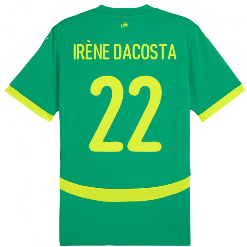 Danxen Homem Camisola Senegal Gladys Irene Dacosta #22 Verde Alternativa 24-26 Camisa