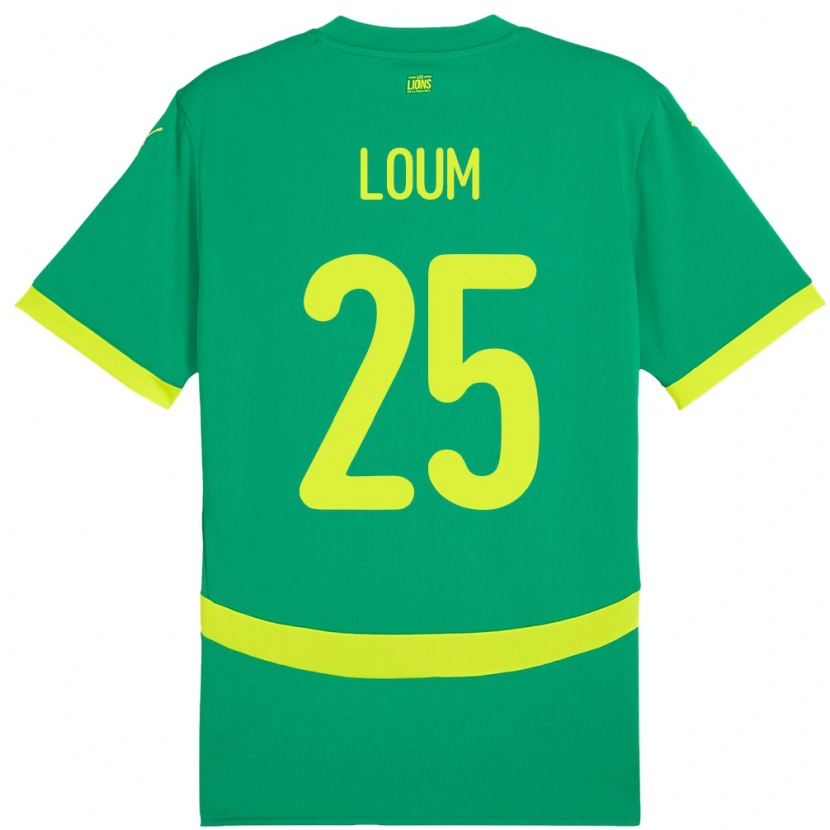 Danxen Homem Camisola Senegal Mamadou Loum #25 Verde Alternativa 24-26 Camisa