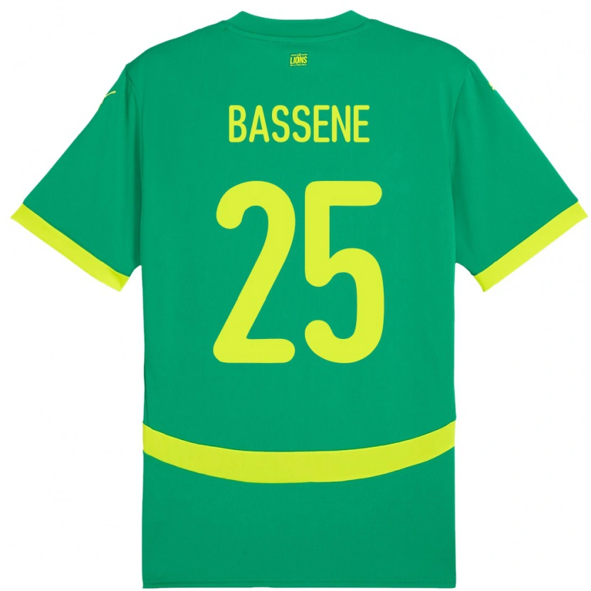 Danxen Homem Camisola Senegal Pascaline Bassene #25 Verde Alternativa 24-26 Camisa