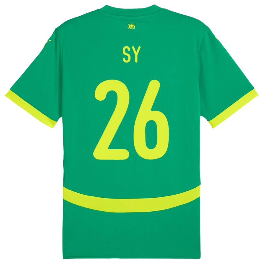 Danxen Homem Camisola Senegal Astou Sy #26 Verde Alternativa 24-26 Camisa
