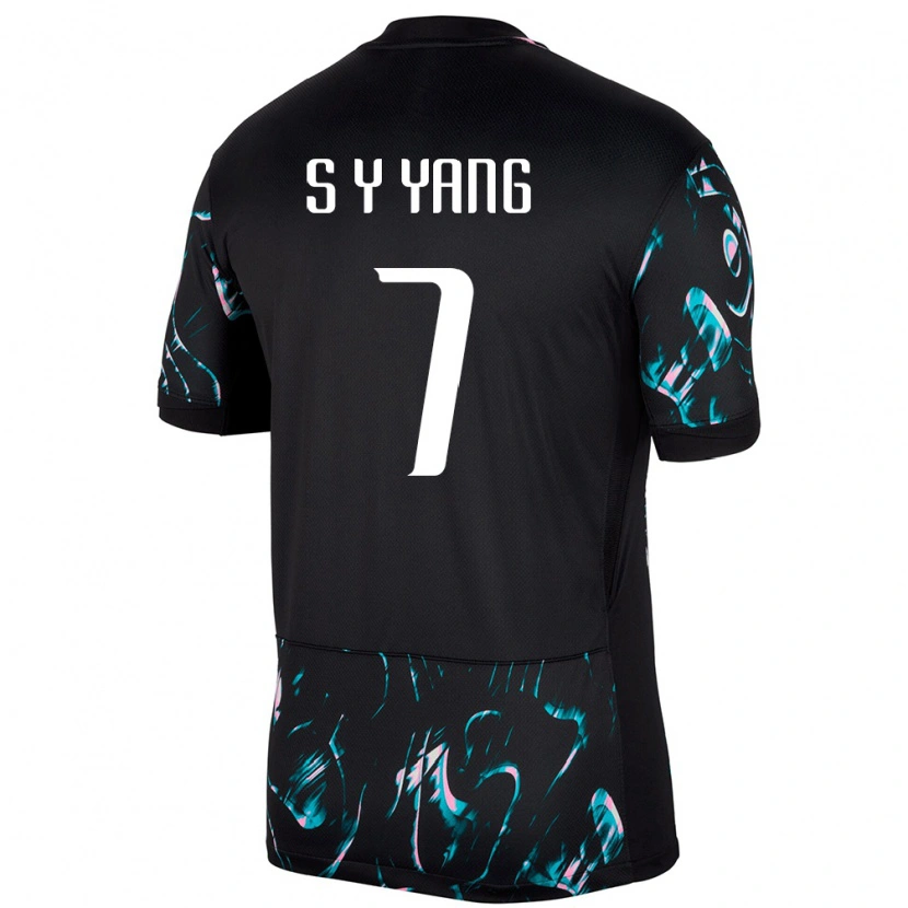 Danxen Homem Camisola Coreia Do Sul Si-Yeong Yang #7 Preto Alternativa 24-26 Camisa