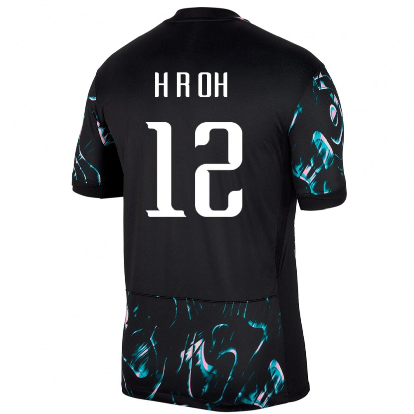 Danxen Homem Camisola Coreia Do Sul Ha-Ram Oh #12 Preto Alternativa 24-26 Camisa