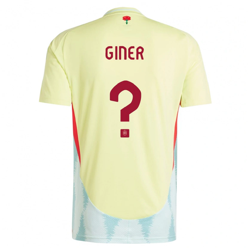 Danxen Homem Camisola Espanha Hugo Giner #0 Amarelo Alternativa 24-26 Camisa