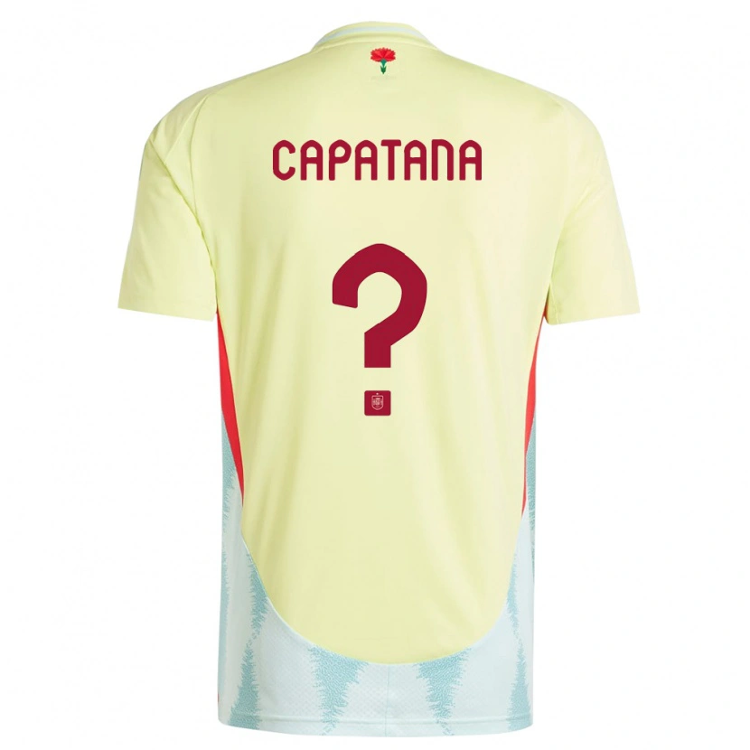 Danxen Homem Camisola Espanha Ares Capatana #0 Amarelo Alternativa 24-26 Camisa