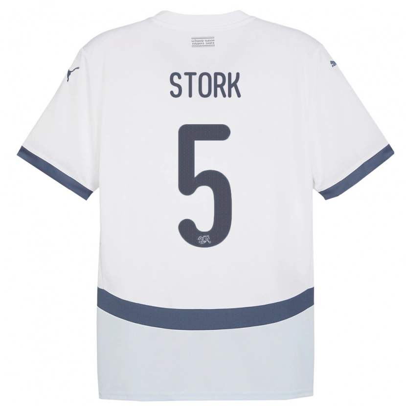 Danxen Homem Camisola Suiça Gian Stork #5 Branco Alternativa 24-26 Camisa