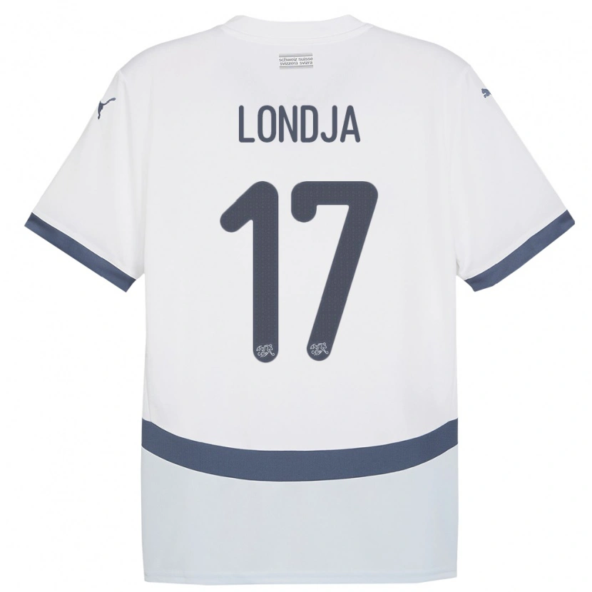 Danxen Homem Camisola Suiça Ruben Londja #17 Branco Alternativa 24-26 Camisa