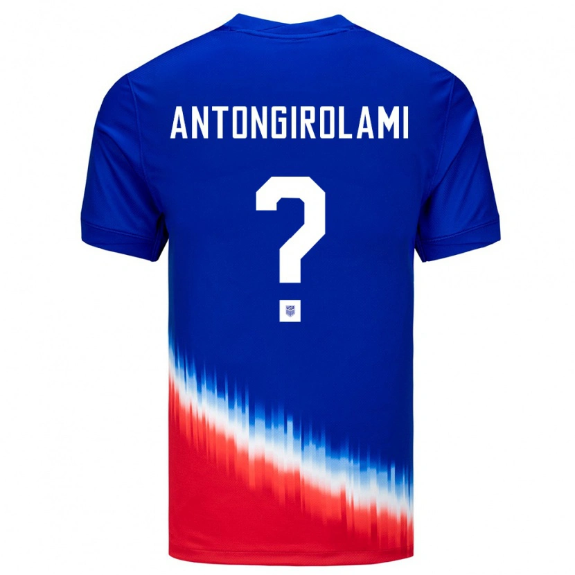 Danxen Homem Camisola Estados Unidos Luca Antongirolami #0 Azul Alternativa 24-26 Camisa