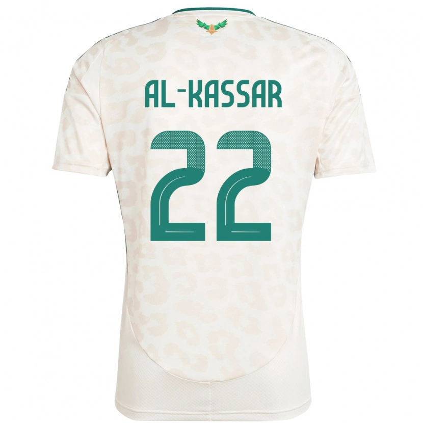 Danxen Homem Camisola Arábia Saudita Ahmed Al-Kassar #22 Branco Alternativa 24-26 Camisa