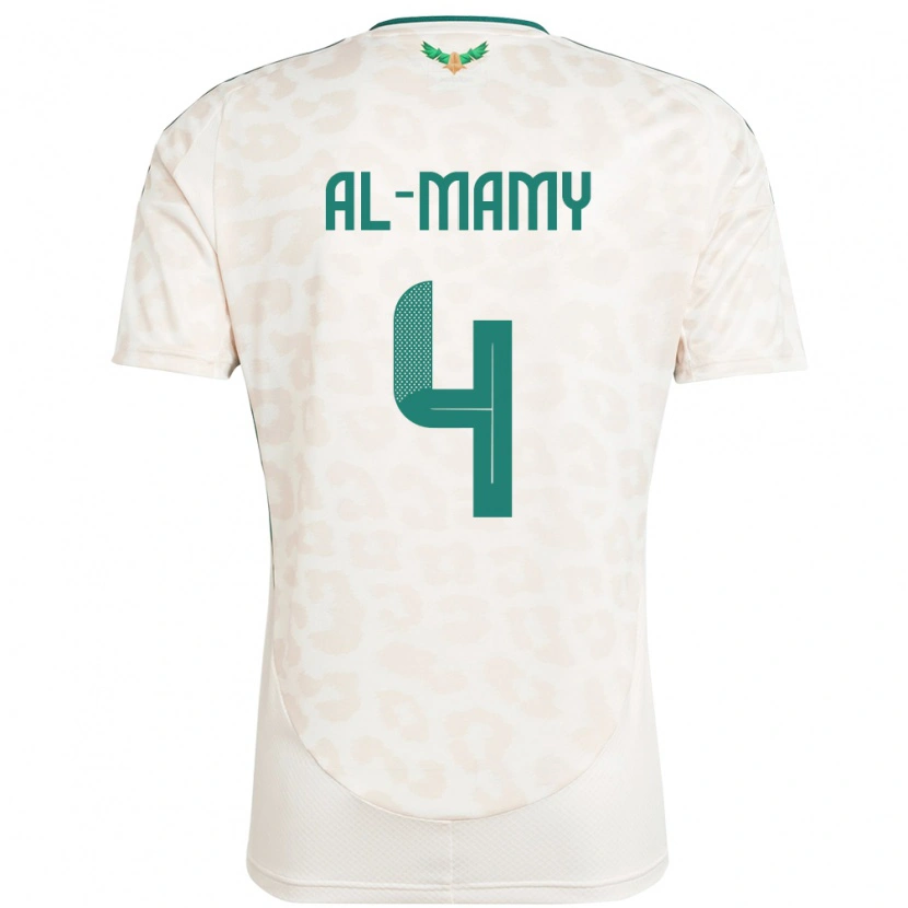 Danxen Homem Camisola Arábia Saudita Abdulrahman Al-Mamy #4 Branco Alternativa 24-26 Camisa