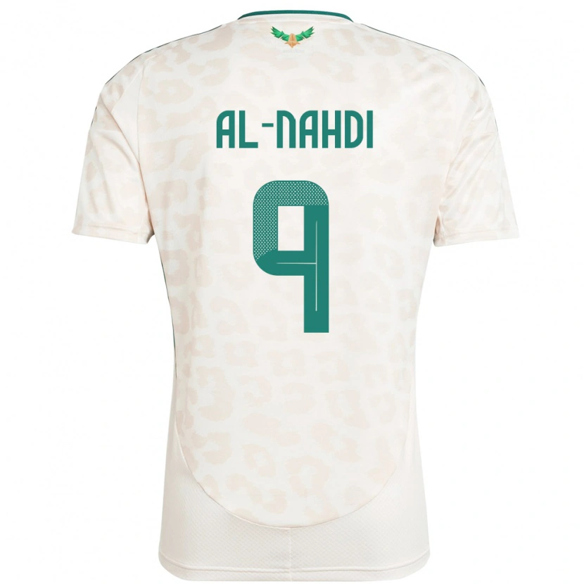 Danxen Homem Camisola Arábia Saudita Youssef Al-Nahdi #9 Branco Alternativa 24-26 Camisa