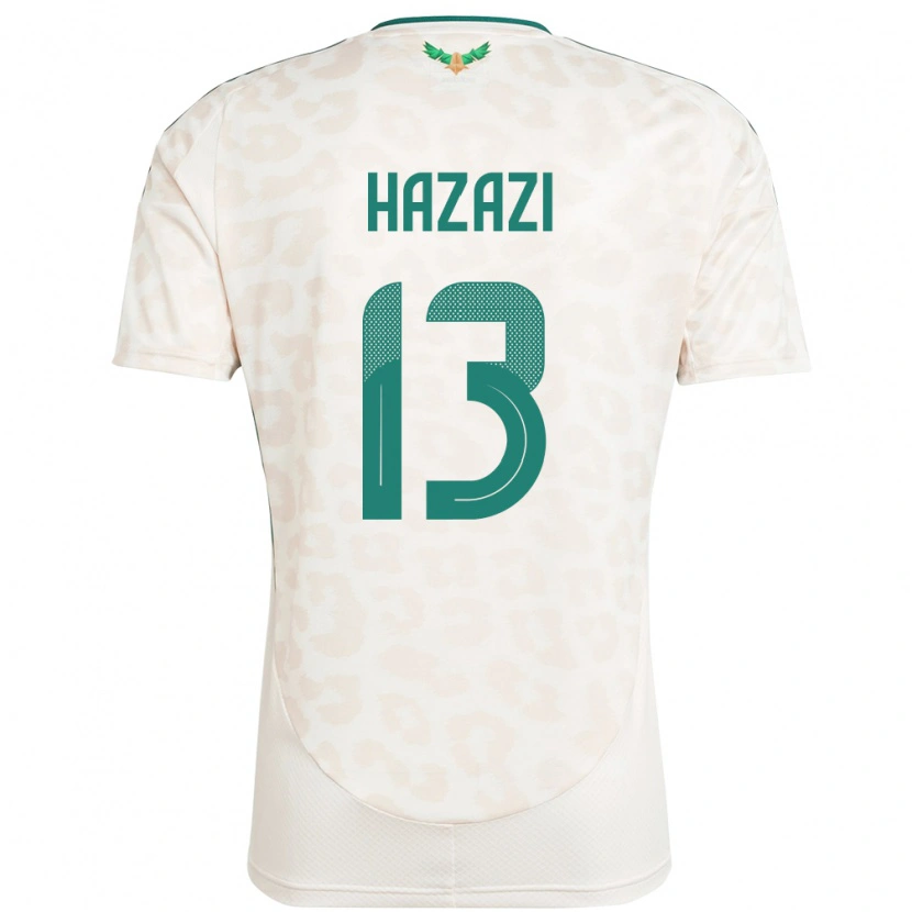 Danxen Homem Camisola Arábia Saudita Bassam Hazazi #13 Branco Alternativa 24-26 Camisa