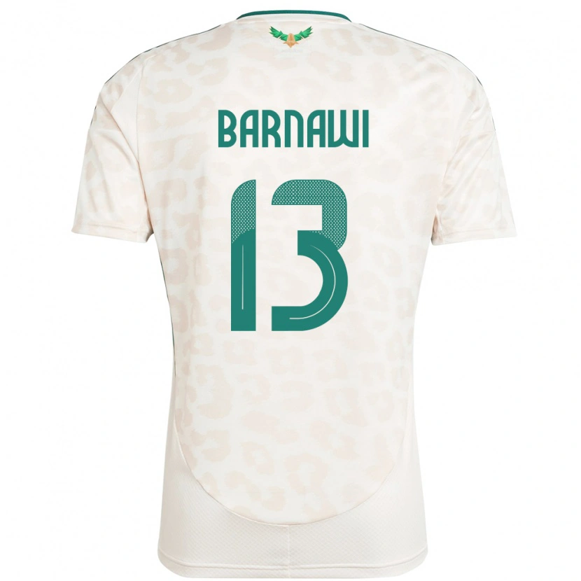 Danxen Homem Camisola Arábia Saudita Abdulsalam Barnawi #13 Branco Alternativa 24-26 Camisa