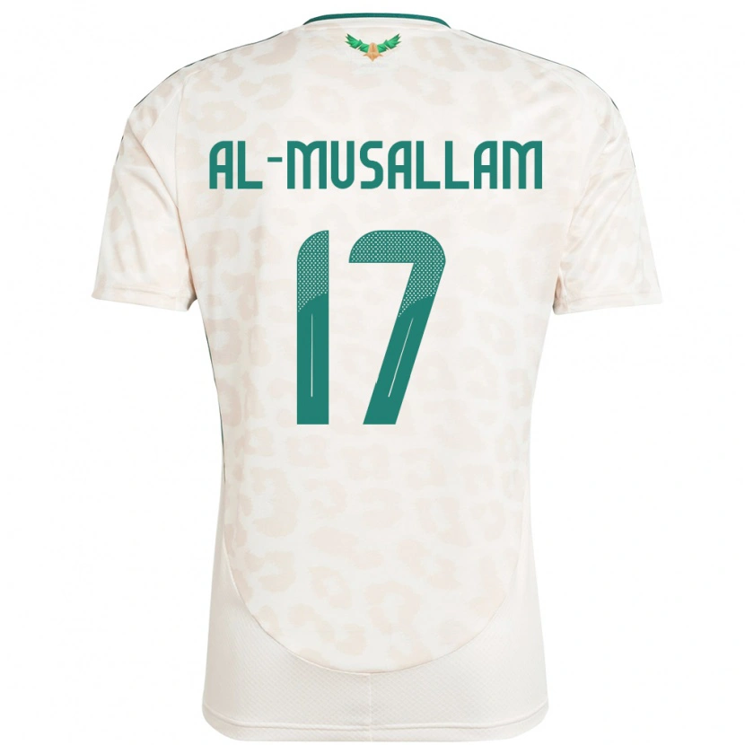 Danxen Homem Camisola Arábia Saudita Hassan Al-Musallam #17 Branco Alternativa 24-26 Camisa