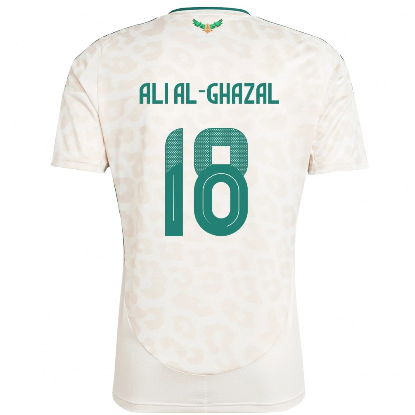 Danxen Homem Camisola Arábia Saudita Hassan Ali Al-Ghazal #18 Branco Alternativa 24-26 Camisa