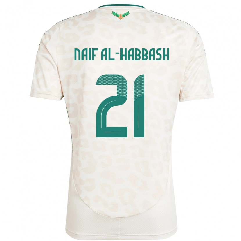 Danxen Homem Camisola Arábia Saudita Azzam Naif Al-Habbash #21 Branco Alternativa 24-26 Camisa