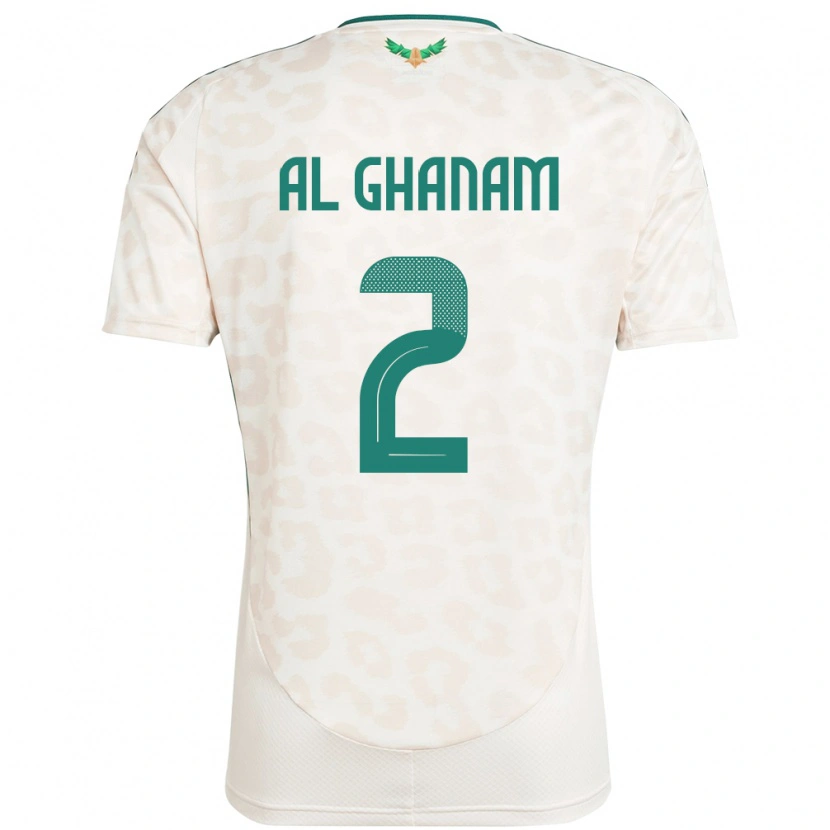 Danxen Homem Camisola Arábia Saudita Sultan Al Ghanam #2 Branco Alternativa 24-26 Camisa