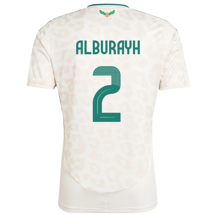 Danxen Homem Camisola Arábia Saudita Mahmood Alburayh #2 Branco Alternativa 24-26 Camisa