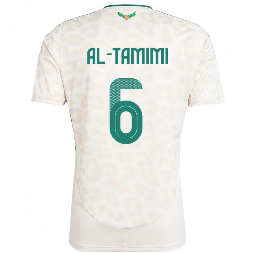 Danxen Homem Camisola Arábia Saudita Maryam Al Tamimi #6 Branco Alternativa 24-26 Camisa