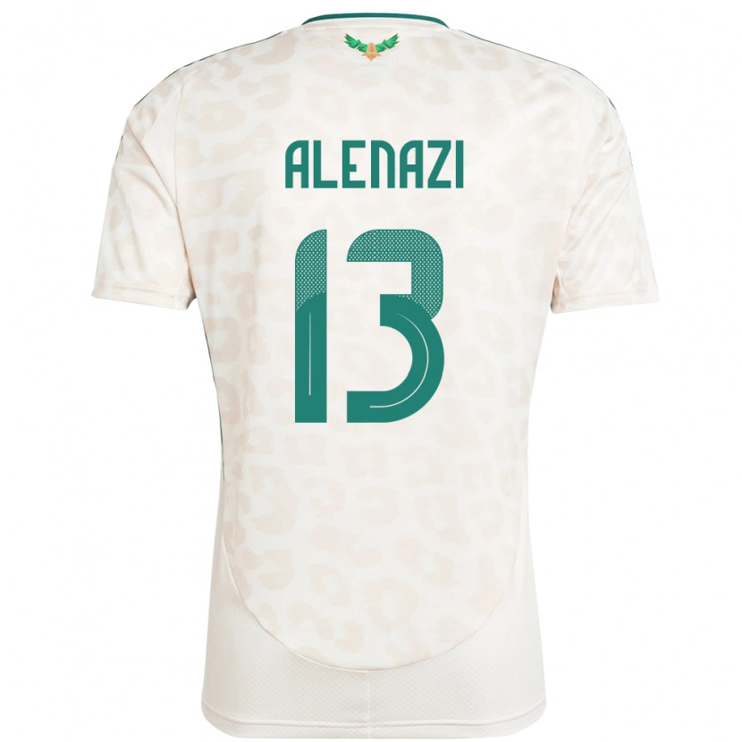 Danxen Homem Camisola Arábia Saudita Abdullah Alenazi #13 Branco Alternativa 24-26 Camisa