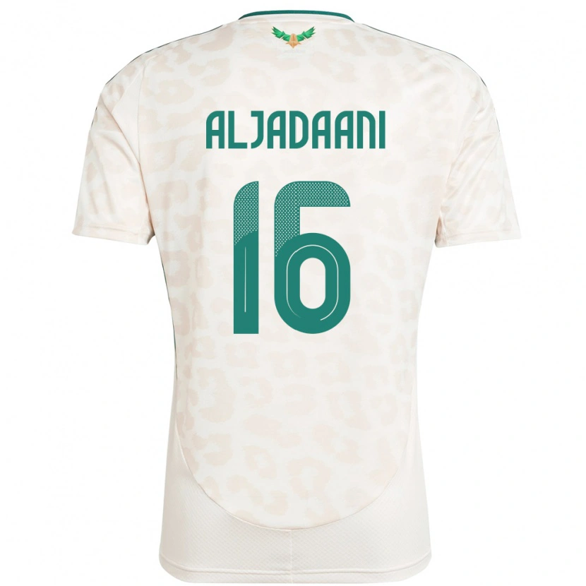 Danxen Homem Camisola Arábia Saudita Nawaf Aljadaani #16 Branco Alternativa 24-26 Camisa
