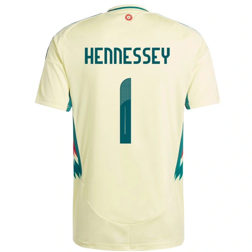 Danxen Homem Camisola País De Gales Wayne Hennessey #1 Bege Amarelo Alternativa 24-26 Camisa