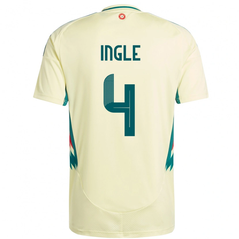 Danxen Homem Camisola País De Gales Sophie Ingle #4 Bege Amarelo Alternativa 24-26 Camisa