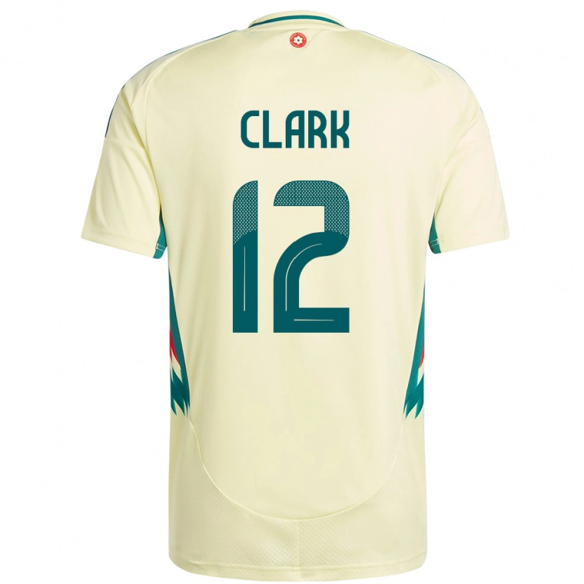 Danxen Homem Camisola País De Gales Olivia Clark #12 Bege Amarelo Alternativa 24-26 Camisa